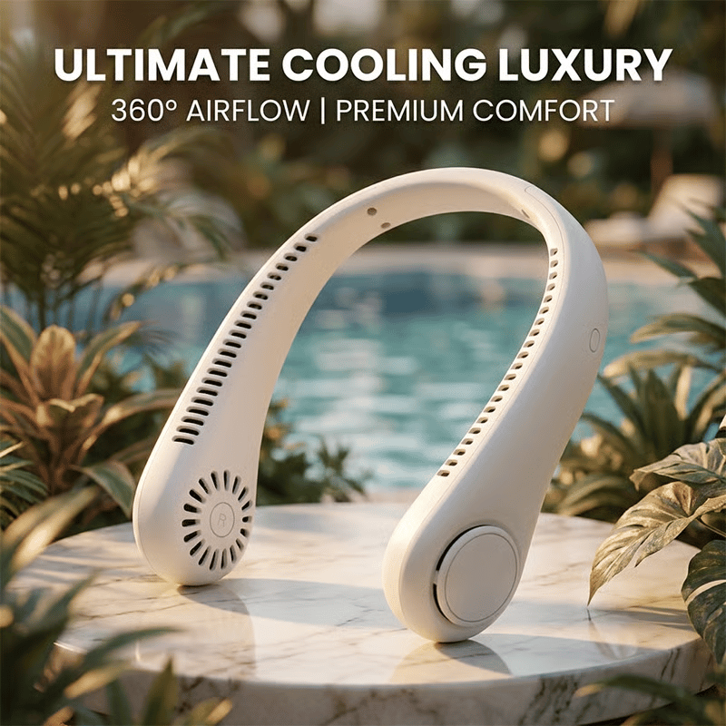 🔥HOT SALE 49% OFF🌬️❄️360° Portable Bladeless Neck Fan🍃✨