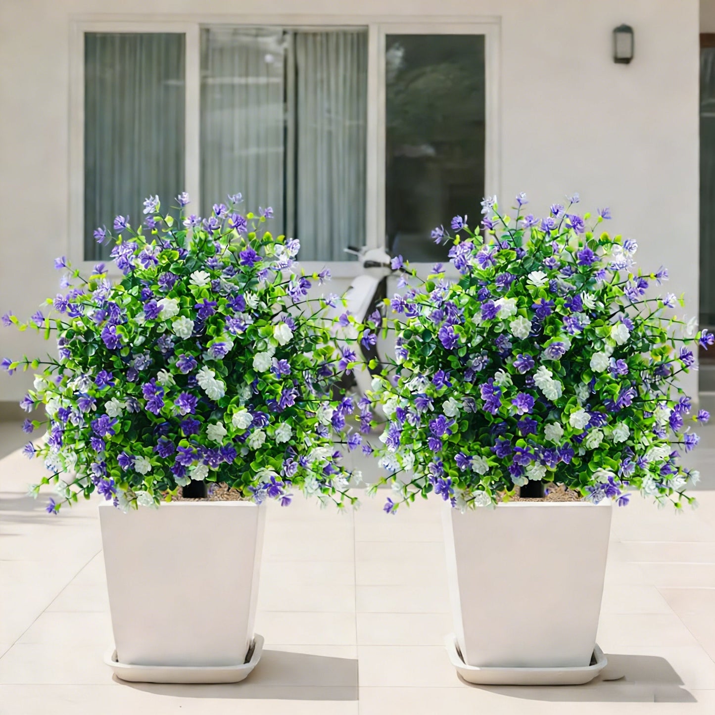 🔥Artificial potted trees with ground stake👍