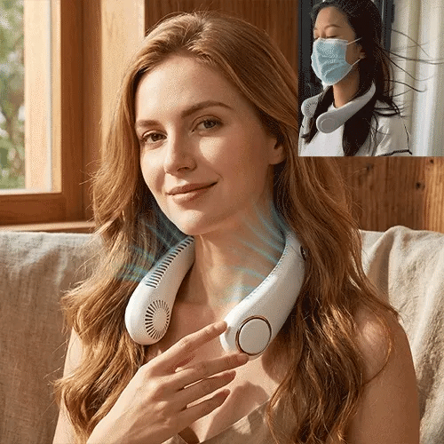 🔥HOT SALE 49% OFF🌬️❄️360° Portable Bladeless Neck Fan🍃✨