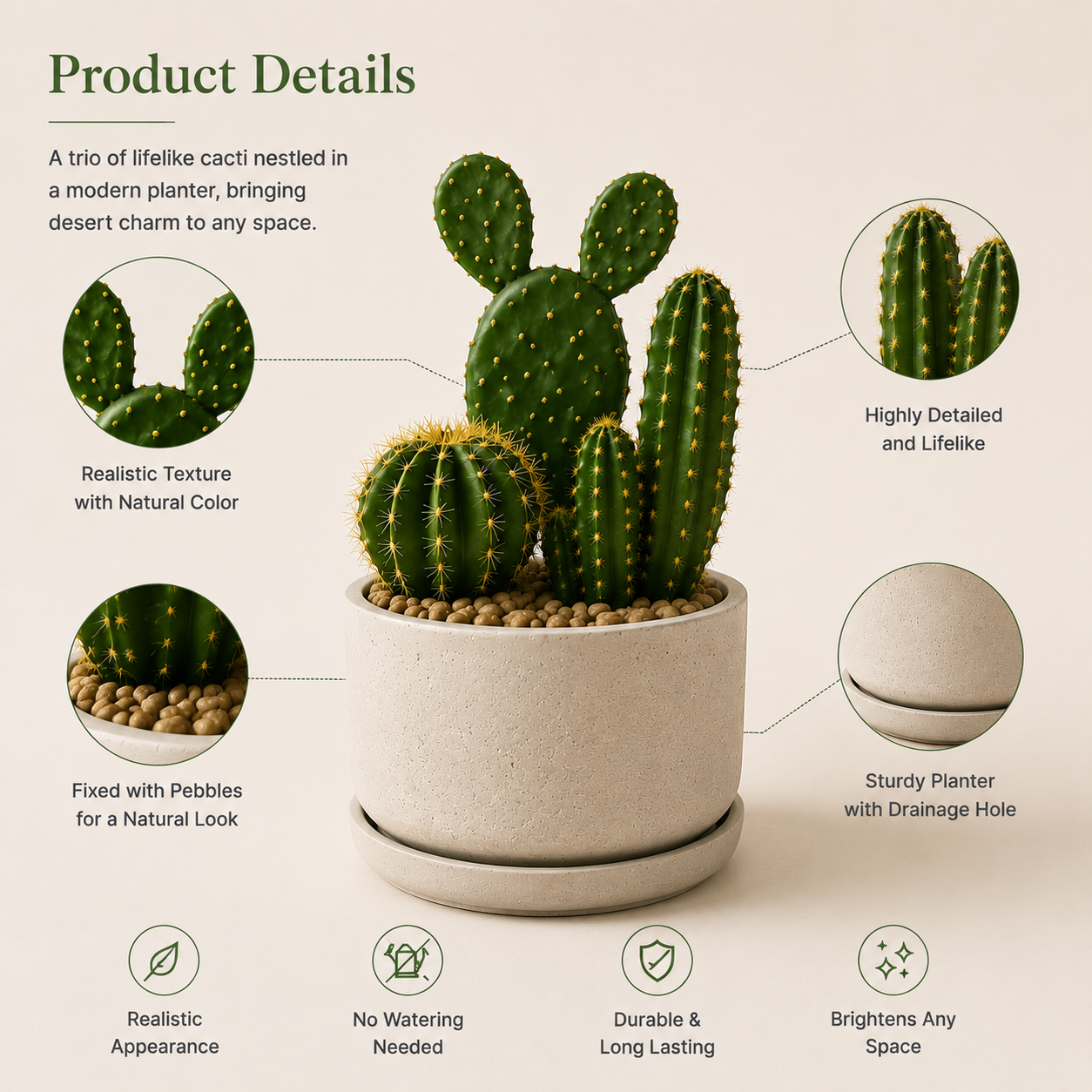 Mini Cactus Trio