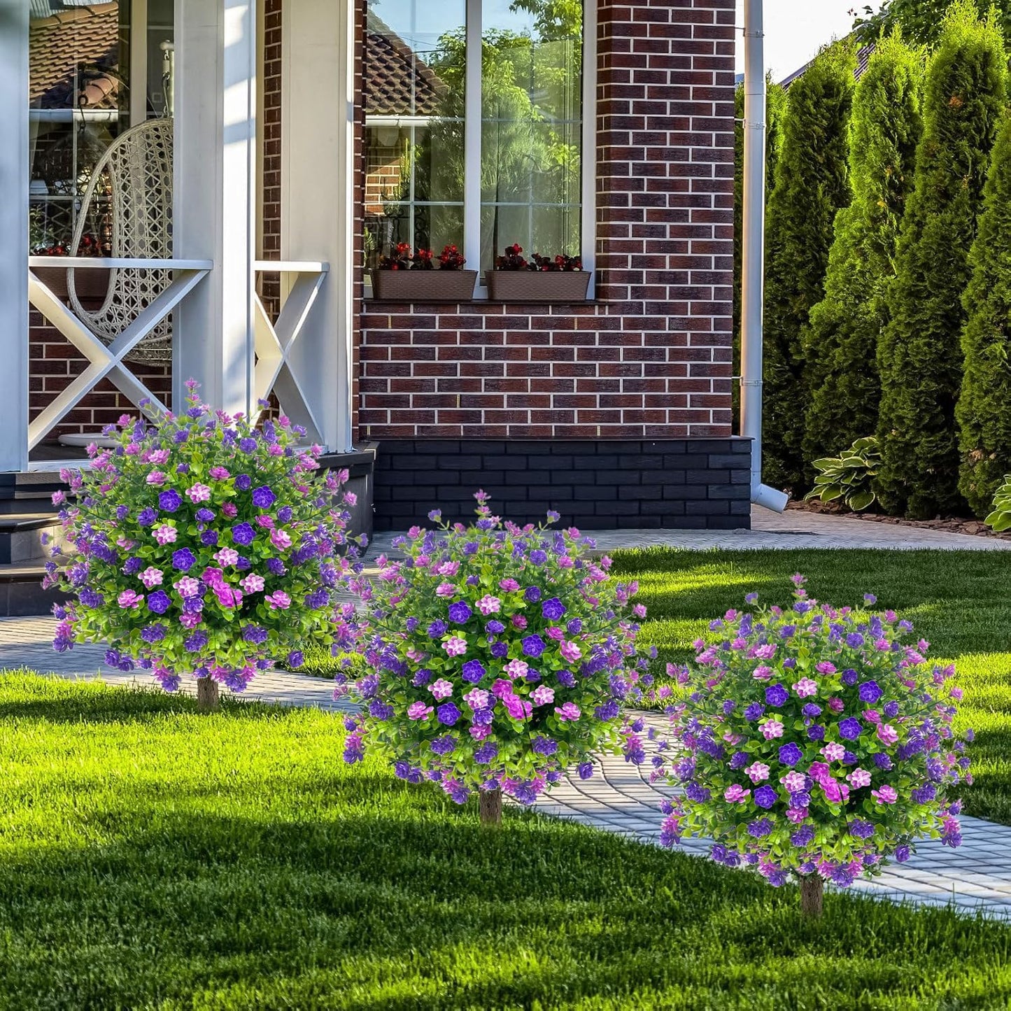 🔥Artificial potted trees with ground stake👍