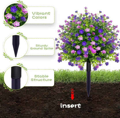 🔥Artificial potted trees with ground stake👍