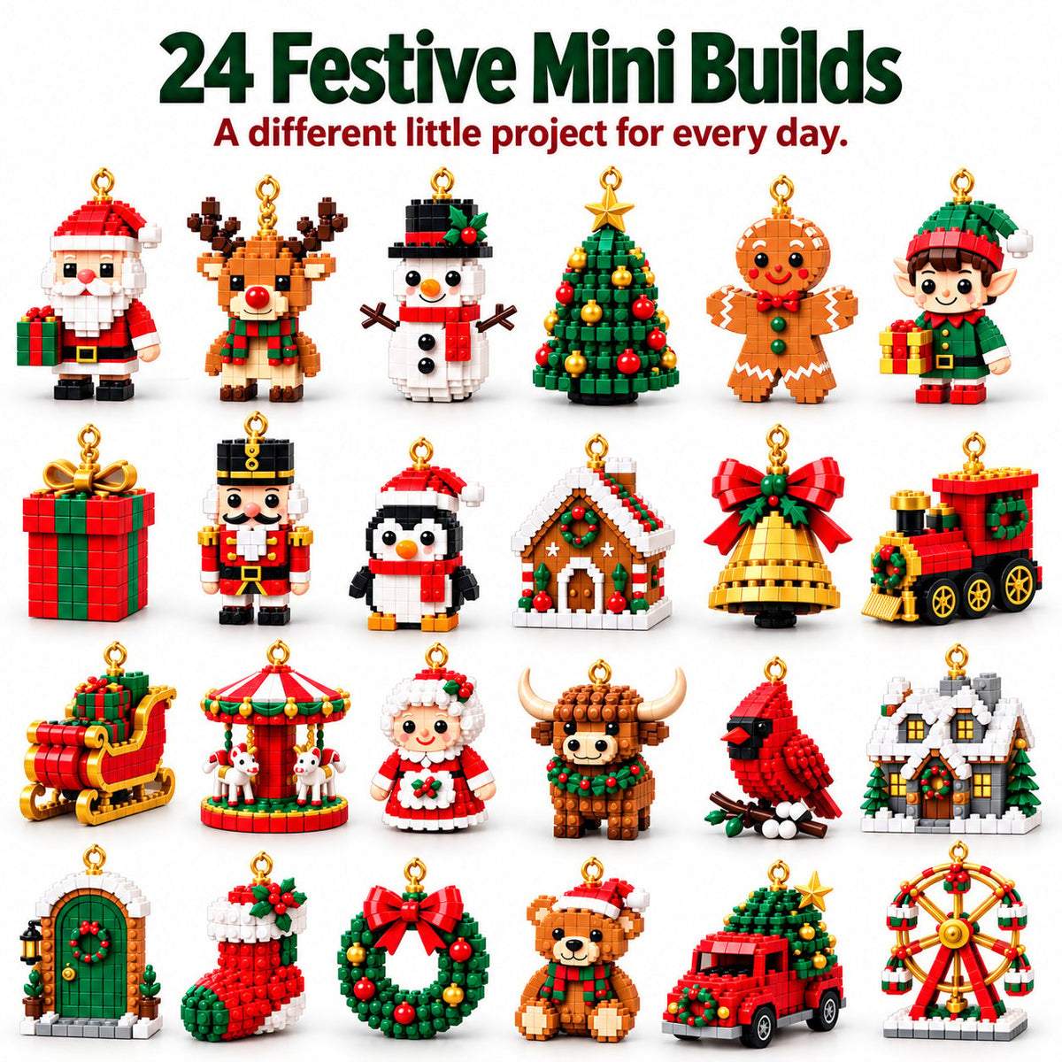 🎅🔥LAST DAY 50% OFF ✨ Christmas Countdown Brick Building Advent Calendar For Families