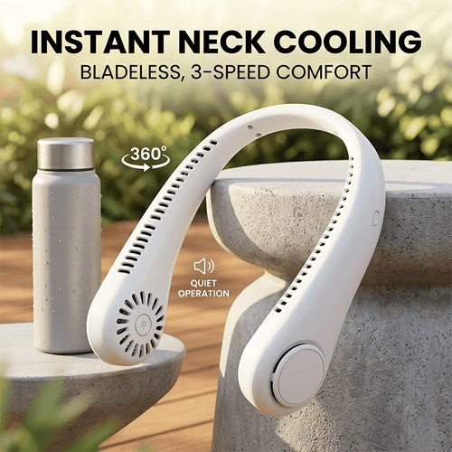 🔥HOT SALE 49% OFF🌬️❄️360° Portable Bladeless Neck Fan🍃✨