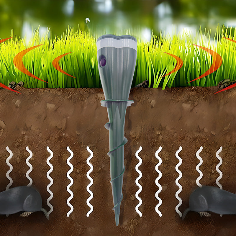 🔥Hot Sale 75% OFF - Solar Powered Waterproof Screw Mole Repellent
