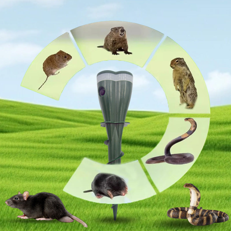 🔥Hot Sale 75% OFF - Solar Powered Waterproof Screw Mole Repellent